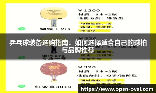 乒乓球装备选购指南：如何选择适合自己的球拍与品牌推荐